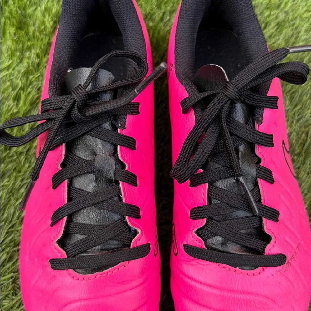 Nike Hot Pink Soccer Cleats with Black Accents Size 13